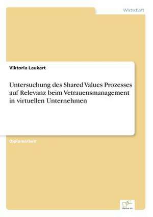 Untersuchung Des Shared Values Prozesses Auf Relevanz Beim Vetrauensmanagement in Virtuellen Unternehmen: Optionspreistheorie Zur Bewertung Von Investitionen Mit Einem Beispiel Aus Der Softwareentwicklung de Viktoria Laukart