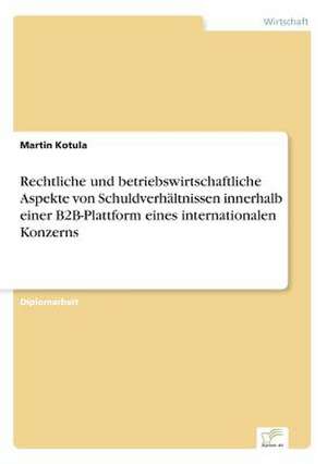 Rechtliche Und Betriebswirtschaftliche Aspekte Von Schuldverhaltnissen Innerhalb Einer B2B-Plattform Eines Internationalen Konzerns: Goodwill and Other Intangible Assets de Martin Kotula