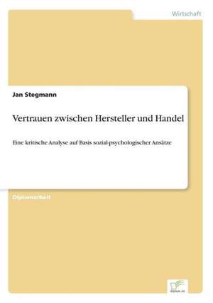 Vertrauen Zwischen Hersteller Und Handel: Goodwill and Other Intangible Assets de Jan Stegmann