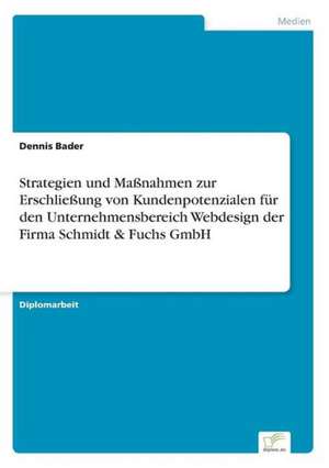 Strategien Und Massnahmen Zur Erschliessung Von Kundenpotenzialen Fur Den Unternehmensbereich Webdesign Der Firma Schmidt & Fuchs Gmbh: Ein Multi-Ziel-Optimierungsansatz de Dennis Bader