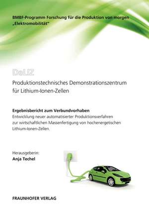 DeLIZ - Produktionstechnisches Demonstrationszentrum für Lithium-Ionen-Zellen de Anja Techel