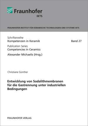 Entwicklung von Sodalithmembranen für die Gastrennung unter industriellen Bedingungen de Christiane Günther