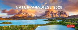 Naturparadiese Premium-Tischplaner 2025 - Wochenkalender mit 53 Fotografien de |Harenberg