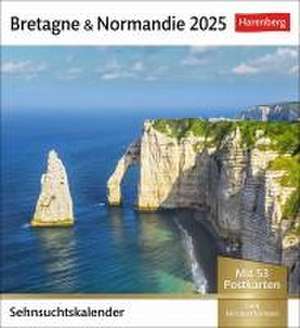 Bretagne & Normandie Sehnsuchtskalender 2025 - Wochenkalender mit 53 Postkarten de Christian Müringer