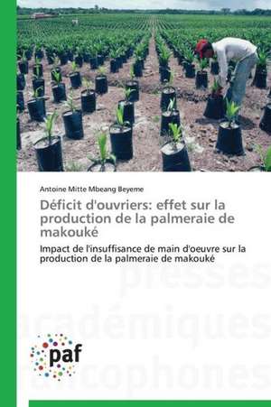 Déficit d'ouvriers: effet sur la production de la palmeraie de makouké de Antoine Mitte Mbeang Beyeme