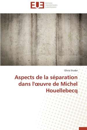 Aspects de La Separation Dans L' Uvre de Michel Houellebecq: La Crise D'Air Canada de Olivia Studer