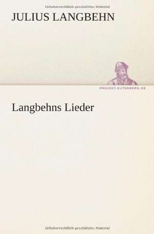 Langbehns Lieder de Julius Langbehn