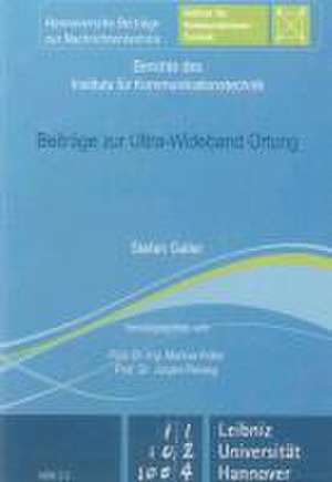 Beiträge zur Ultra-Wideband Ortung de Stefan Galler