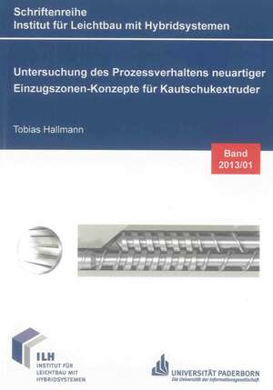 Untersuchung des Prozessverhaltens neuartiger Einzugszonen-Konzepte für Kautschukextruder de Tobias Hallmann