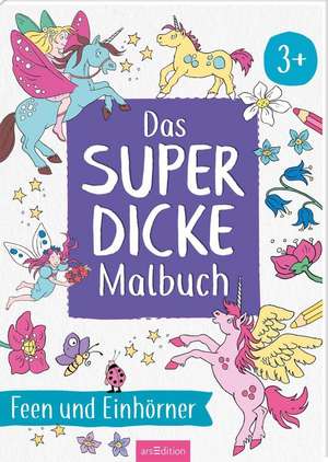 Das superdicke Malbuch - Feen und Einhörner de Helge Glatzel-Poch