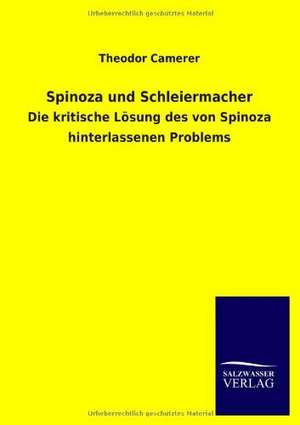 Spinoza Und Schleiermacher: La Nueva Cultura del Reciclaje de Theodor Camerer