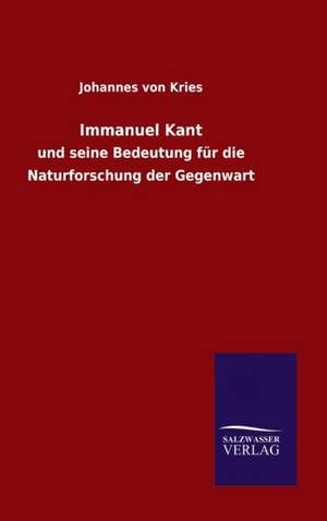 Immanuel Kant de Johannes von Kries