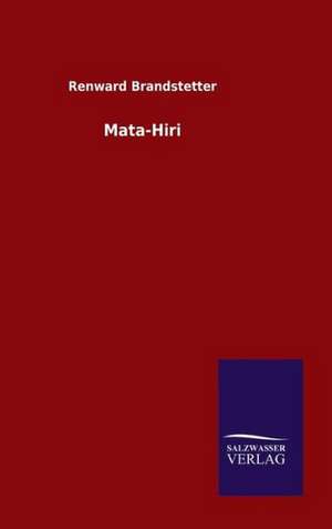 Mata-Hiri de Renward Brandstetter