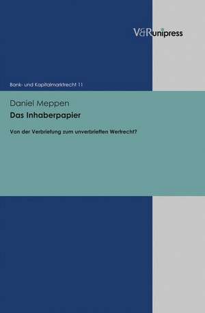 Das Inhaberpapier de Daniel Richard Meppen