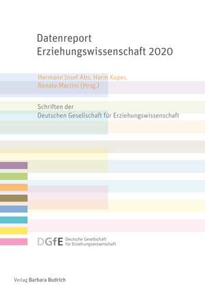 Datenreport Erziehungswissenschaft 2020 de Hermann Josef Abs