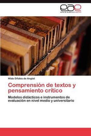 Comprension de Textos y Pensamiento Critico