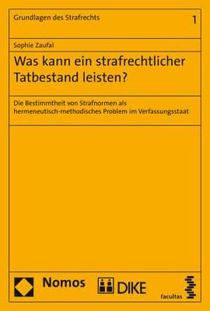 Was kann ein strafrechtlicher Tatbestand leisten? de Sophie Zaufal