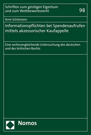 Informationspflichten bei Spendenaufrufen mittels akzessorischer Kaufappelle de Arne Schümann