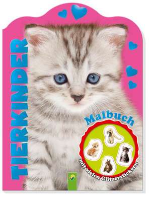 Glitzersticker-Malbuch Tierkinder (Katze) de Jutta Langer