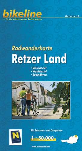 Bikeline Radkarte Österreich Retzer Land 1 : 50 000