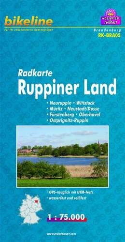 Bikeline Radkarte Deutschland Ruppiner Land 1 : 75 000