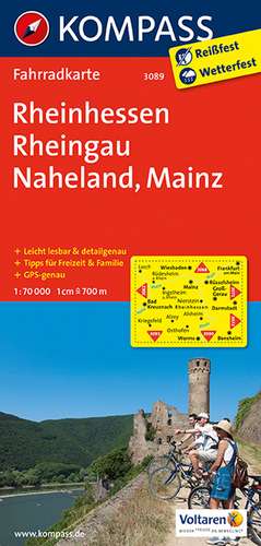 Rheinhessen, Rheingau, Naheland, Mainz de Kompass-Karten Gmbh