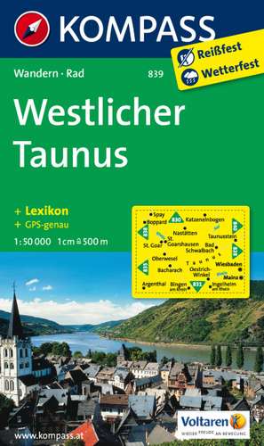 Westlicher Taunus 1 : 50 000 de KOMPASS-Karten GmbH