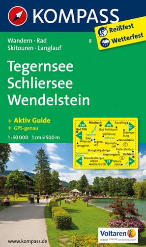 Tegernsee - Schliersee - Wendelstein 1 : 50 000 de Kompass-Karten Gmbh