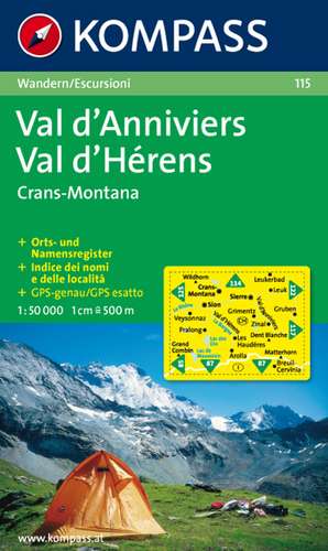 Val d'Anniviers - Val d'Hérens - Crans-Montana 1 : 50 000