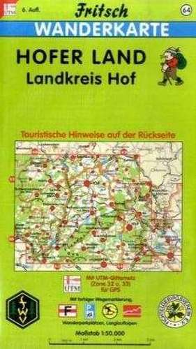 Hofer Land, Landkreis Hof 1 : 50 000. Fritsch Wanderkarte