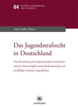 Das Jugendstrafrecht in Deutschland: Eine Betrachtung der Angemessenheit bestehender und der Notwendigkeit neuer Reaktionsweise auf straffälliges Verhalten Jugendlicher de Anja Sophie Meyer