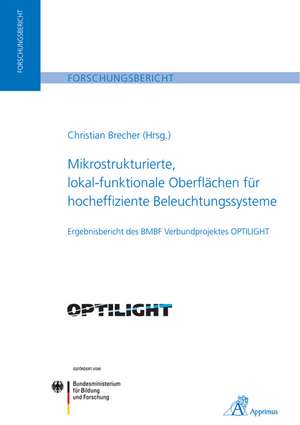 Mikrostrukturierte, lokal-funktionale Oberflächen für hocheffiziente Beleuchtungssysteme de Christian Brecher