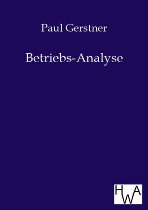 Betriebs-Analyse de Paul Gerstner