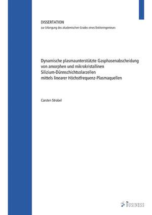 Dynamische plasmaunterstützte Gasphasenabscheidung von amorphen und mikrokristallinen Silizium-Dünnschichtsolarzellen mittels linearer Höchstfrequenz-Plasmaquellen de Carsten Strobel