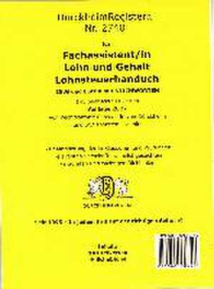 DürckheimRegister® Nr. 2740 Fachassistent/in Lohn und Gehalt (2024) Lohnsteuerhandbuch de Constantin Dürckheim