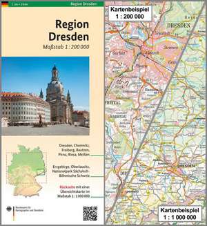 Regionalkarte 1 : 200 000 Region Dresden