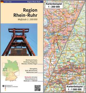 Regionalkarte 1 : 200 000 Region Rhein-Ruhr