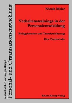 Verhaltenstrainings in der Personalentwicklung de Nicola Meier