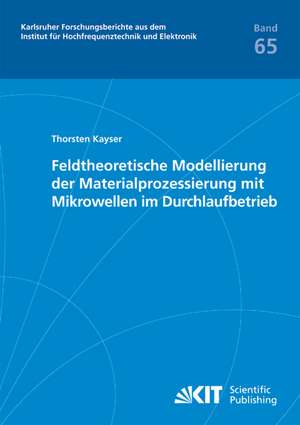 Feldtheoretische Modellierung der Materialprozessierung mit Mikrowellen im Durchlaufbetrieb de Thorsten Kayser