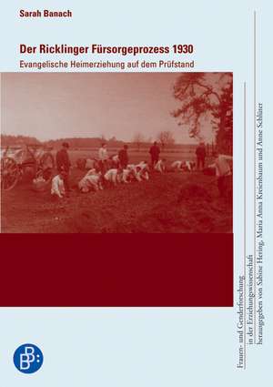 Der Ricklinger Fürsorgeprozess 1930 de Sarah Banach