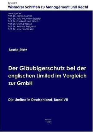 Der Gläubigerschutz bei der englischen Limited im Vergleich zur GmbH de Beate Stirtz