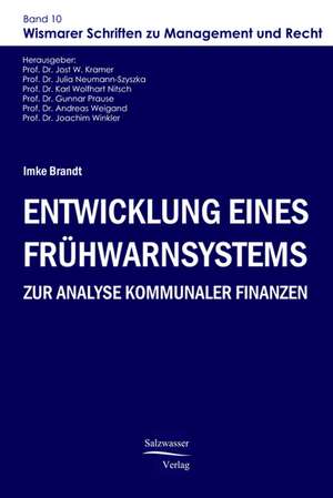 Entwicklung eines Frühwarnsystems zur Analyse kommunaler Finanzen de Imke Brandt