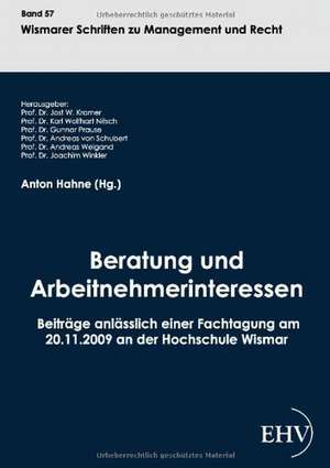 Beratung und Arbeitnehmerinteressen de Anton Hahne