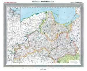 Historische Karte: Provinz Westpreussen, um 1905 (plano) de Friedrich H. Handtke