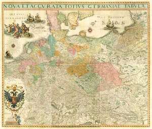 Historische Karte: DEUTSCHLAND um 1630 (Plano 2 Bögen) de Willem Janszoon Blaeu