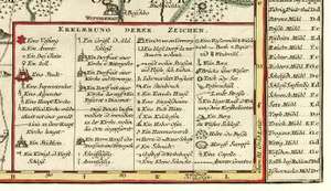 Historische Karte: Amt Senftenberg, 1757 (Plano) de Peter (der Jüngere) Schenk