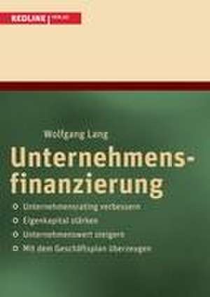 Unternehmensfinanzierung de Wolfgang Lang