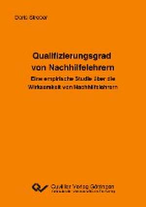 Qualifizierungsgrad von Nachhilfelehrern de Doris Streber