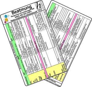 Beatmung - Respirator-Einstellungen bei ARDS, ARI, SHT, COPD, Status asthmaticus, Linksherzinsuff. - Medizinische Taschen-Karte