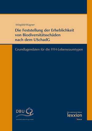 Die Feststellung Der Erheblichkeit Von Bioversiditatsschaden Nach Dem Uschadg: Grundlagendaten Fur Die Ffh-Lebensraumtypen de Gerhard Wiegleb